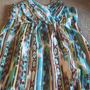 Signature by Robbie Bee Multicolor Maxi Dress